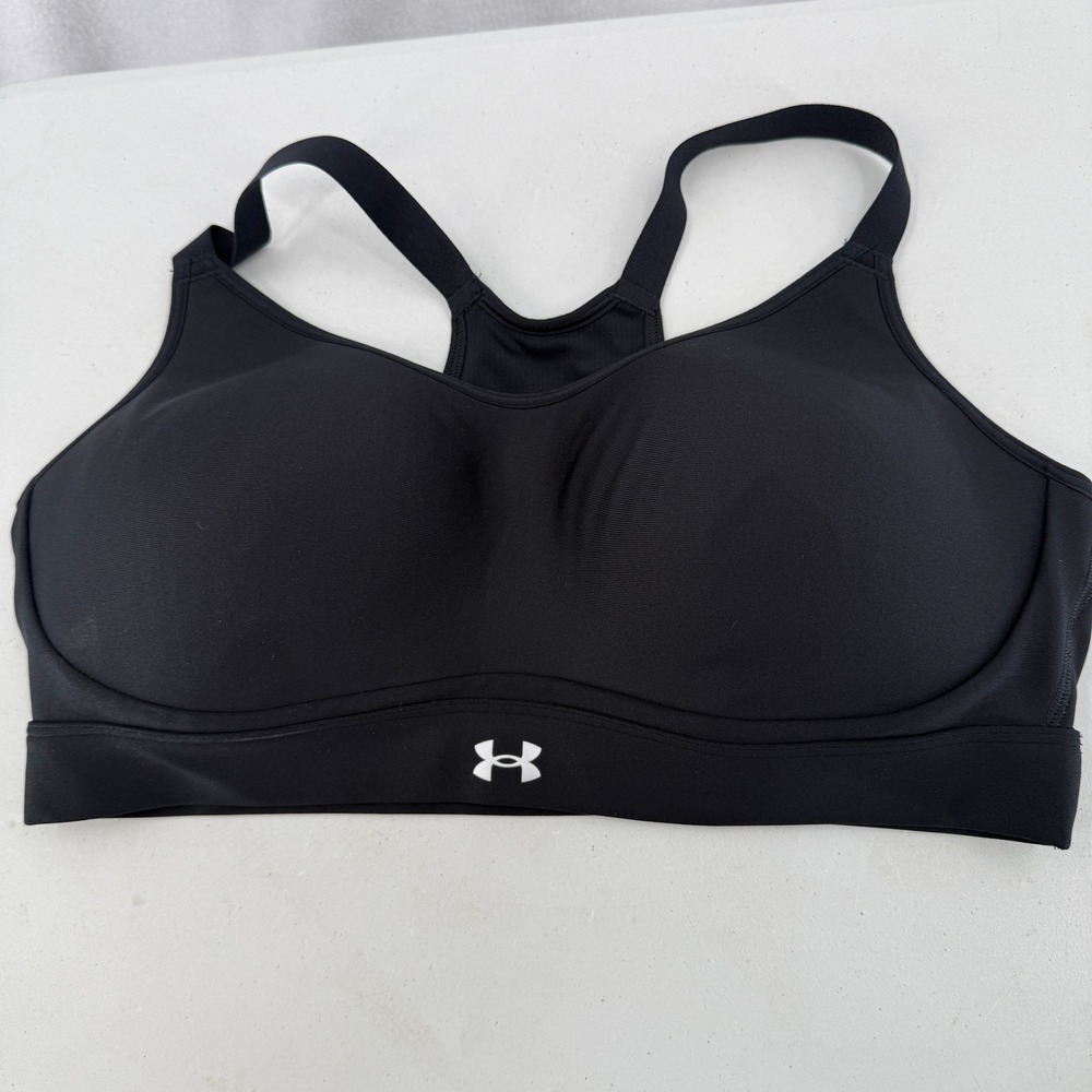 Under Armour Continuum Low Sports Bra Womens XL Black 1372871 Low Impact Support